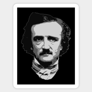 Edgar Allan Poe Black and White Sticker